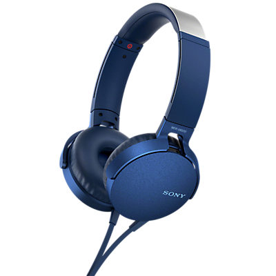 Sony MDR-XB550AP Extra Bass On-Ear Headphones with Mic/Remote Blue